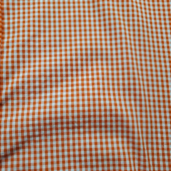 Saddlebred Button Down Short Sleeve Plaid Shirt 1 Pckt Orange White Men Sz 2XLT - Picture 5 of 10